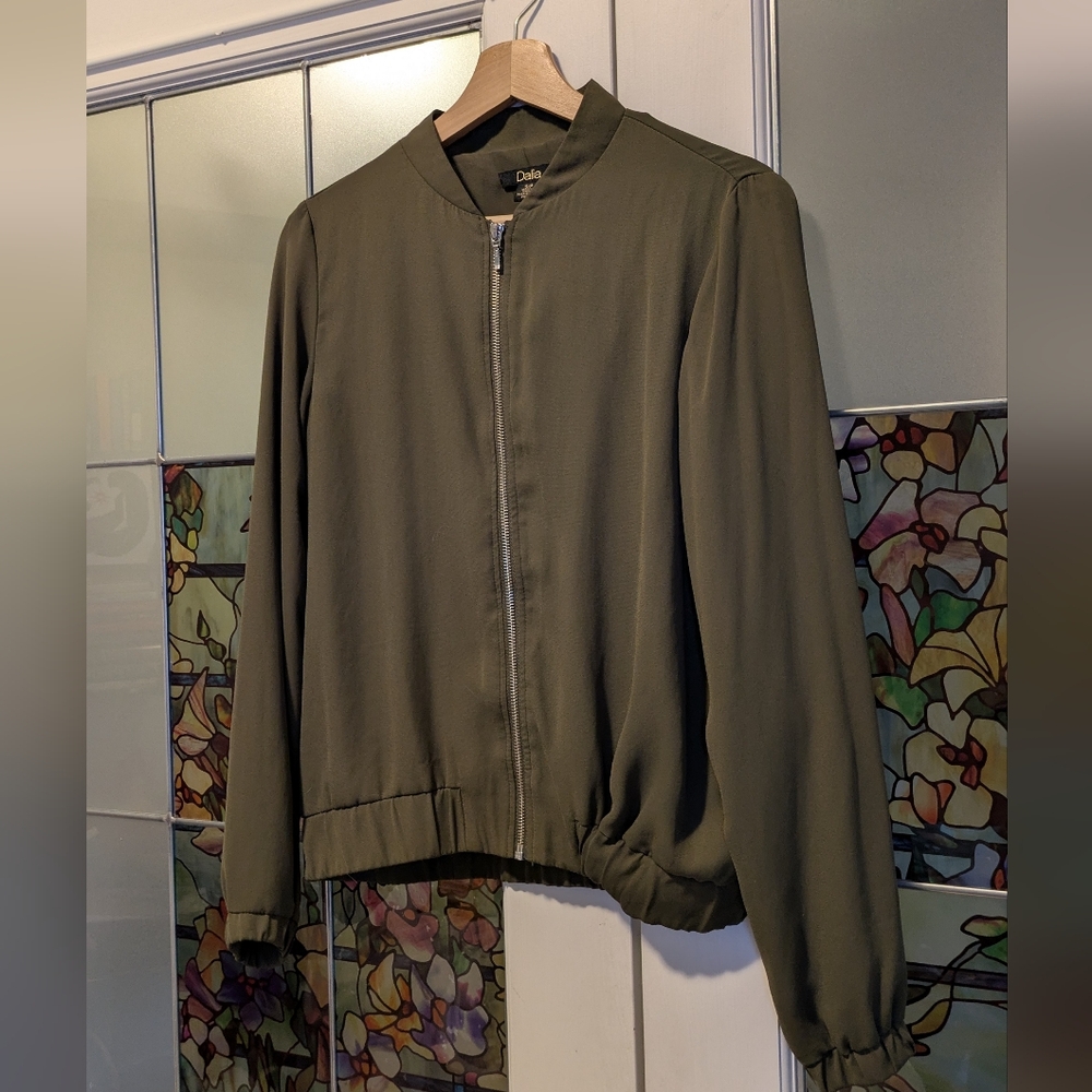 Olive Green Bomber Jacket